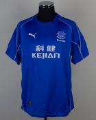 Li Weifeng blue No.21 Everton short-sleeved shirt, 2002-03