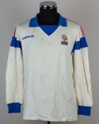 White, blue and red No.15 France Under 21 long-sleeved shirt