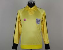 Joe Corrigan yellow No.1 England goalkeepers shirt