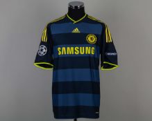 Blue and yellow No.8 Chelsea autographed short-sleeved shirt, 2009-10