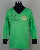 Green and black No.1 China XI goalkeepers shirt