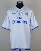 Carlton Cole white and blue No.39 Chelsea short-sleeved shirt, 2001-02