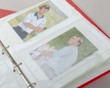 Three albums of golf related cigarette cards