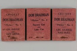 Don Bradman Cricket “Flicker” books numbers 1, 2 and 3.