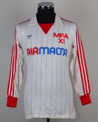 White and red No.5 Malta short-sleeved shirt, 1982-83