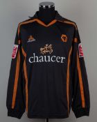 Seol Ki-hyeon black and old gold No.19 Wolverhampton Wanderers long-sleeved shirt