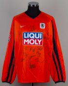 Shao Jiayi orange and blue No.8 1860 Munich long-sleeved shirt