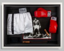 Muhammad Ali display, limited edition display featuring signed boxing glove
