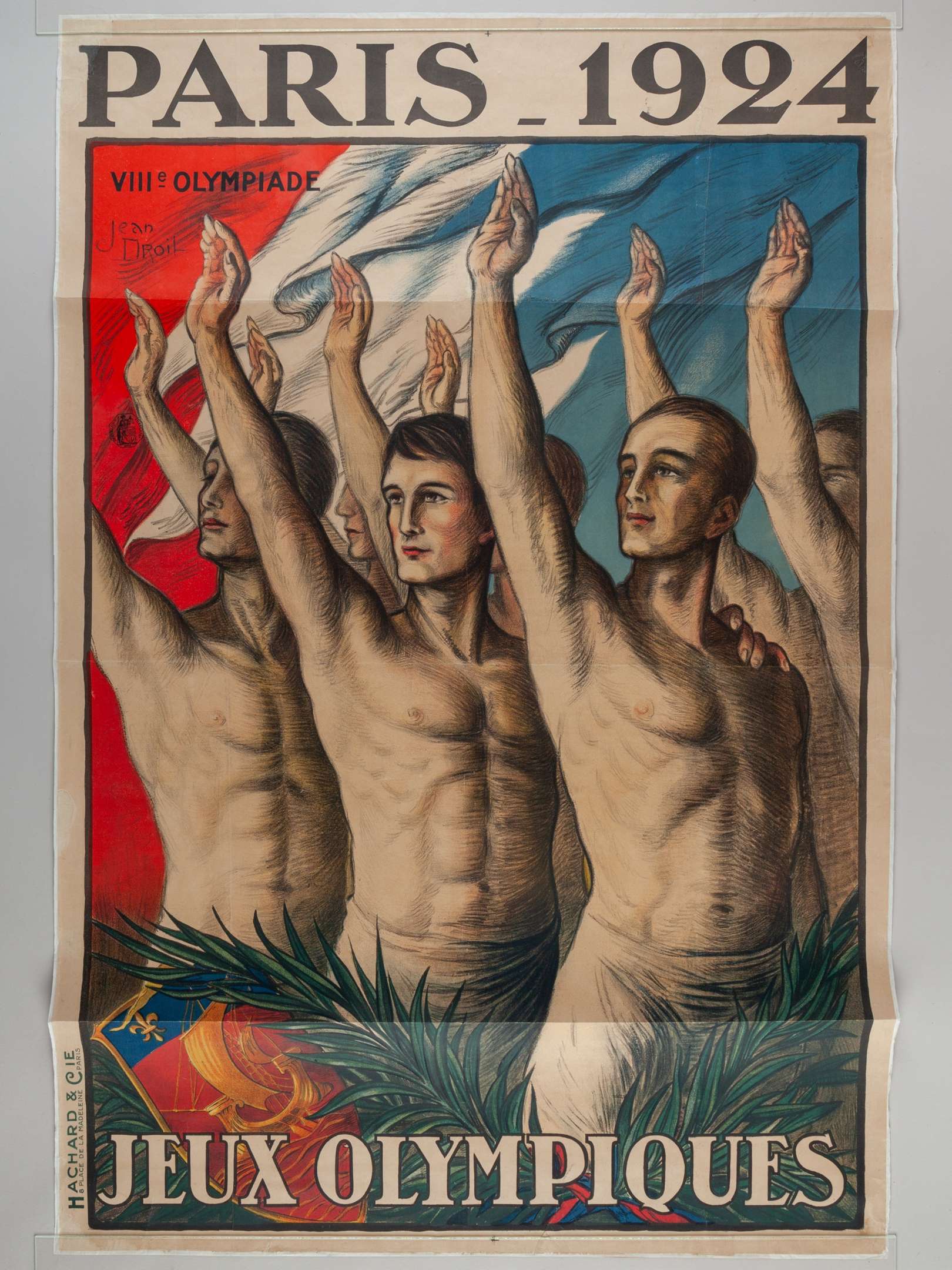 1924 Paris Olympic Games a large official poster for the 1924 Paris Olympic Games.