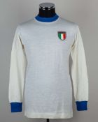 White and blue No.18 Italy long-sleeved shirt