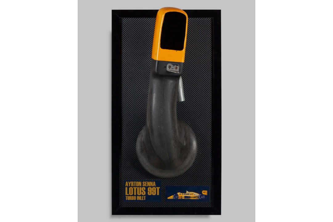 Ayrton Senna 1987 Team Lotus Turbo Intake Display - Image 1 of 4