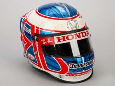 Jenson Button 2007 Honda Signed Race Used Helmet - Turkish Grand Prix