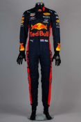 Max Verstappen 2019 Red Bull Racing Signed Race Used Race Suit - United States Grand Prix