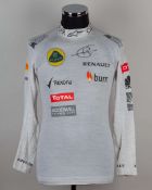 Romain Grosjean Lotus F1 Race Used Signed Nomex Top