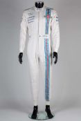 Valtteri Bottas 2014 Williams Martini Racing Race Used Race Suit