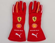 Charles Leclerc 2024 Ferrari Race Used Gloves