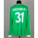 Ederson green and white No.31 Manchester City match prepared Community Shield shirt, 2019 - Image 2 of 6