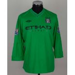 Costel Pantilimon green No.30 Manchester City goalkeeper shirt, 2012-13