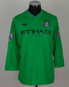Costel Pantilimon green No.30 Manchester City goalkeeper shirt, 2012-13
