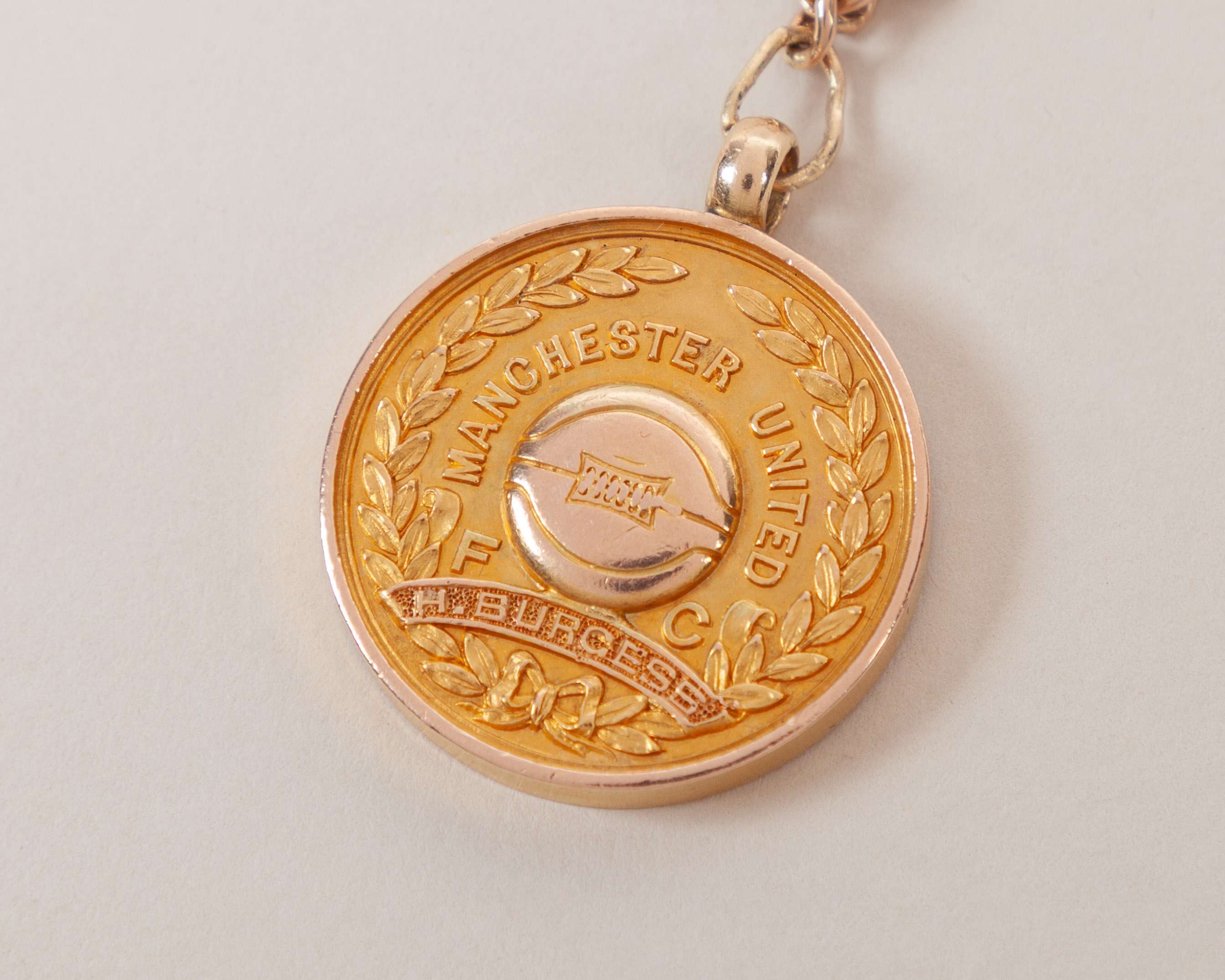 Herbert Burgess 15ct gold Manchester United League Championship medal, 1907-08 - Image 5 of 5