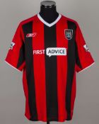 Paul Bosvelt black and red No.26 Manchester City match issued short-sleeved shirt, 2003-04