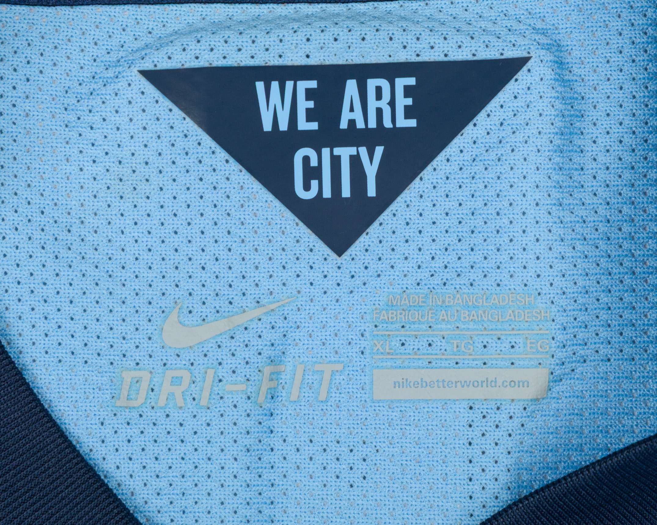Yaya Toure sky-blue No.42 Manchester City match worn short-sleeved shirt, 2014-15 - Image 5 of 6
