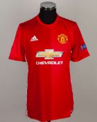 Marcus Rojo red No.5 Manchester United short-sleeved shirt, 2016