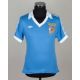 Sky-blue and white No.11 Manchester City match worn short-sleeved shirt, 1977-78 - Image 1 of 4