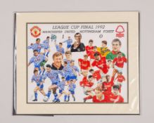 Neil Holt Manchester United 1992 League Cup Final original watercolour