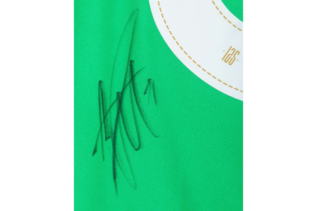 Ederson green and white No.31 Manchester City match prepared Community Shield shirt, 2019 - Image 4 of 6