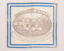 Manchester City commemorative pictorial handkerchief with team line-up
