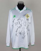 Sammy McIlroy white replica autographed Northern Ireland shirt, 2003
