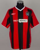 Joey Barton black and red No.24 Manchester City match issues short-sleeved shirt, 2003-04