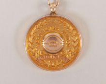 Herbert Burgess 15ct gold Manchester United League Championship medal, 1907-08