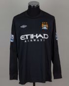 Stuart Taylor black No.12 Manchester City match issued goalkeepers shirt, 2011-12