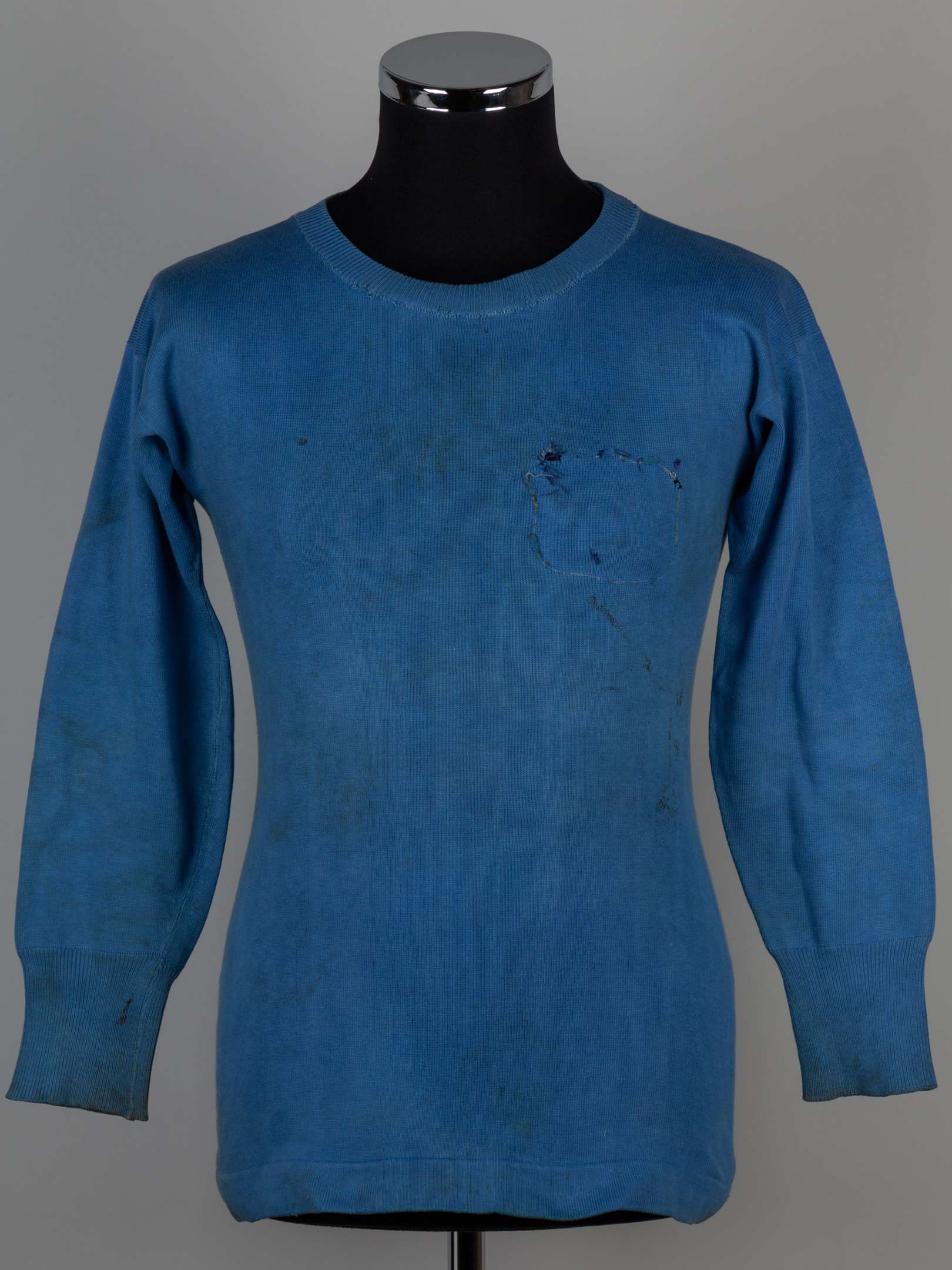 George Hicks cornflower blue Manchester City match worn F.A.Cup Final match worn shirt, 1926