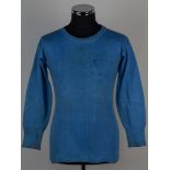 George Hicks cornflower blue Manchester City match worn F.A.Cup Final match worn shirt, 1926