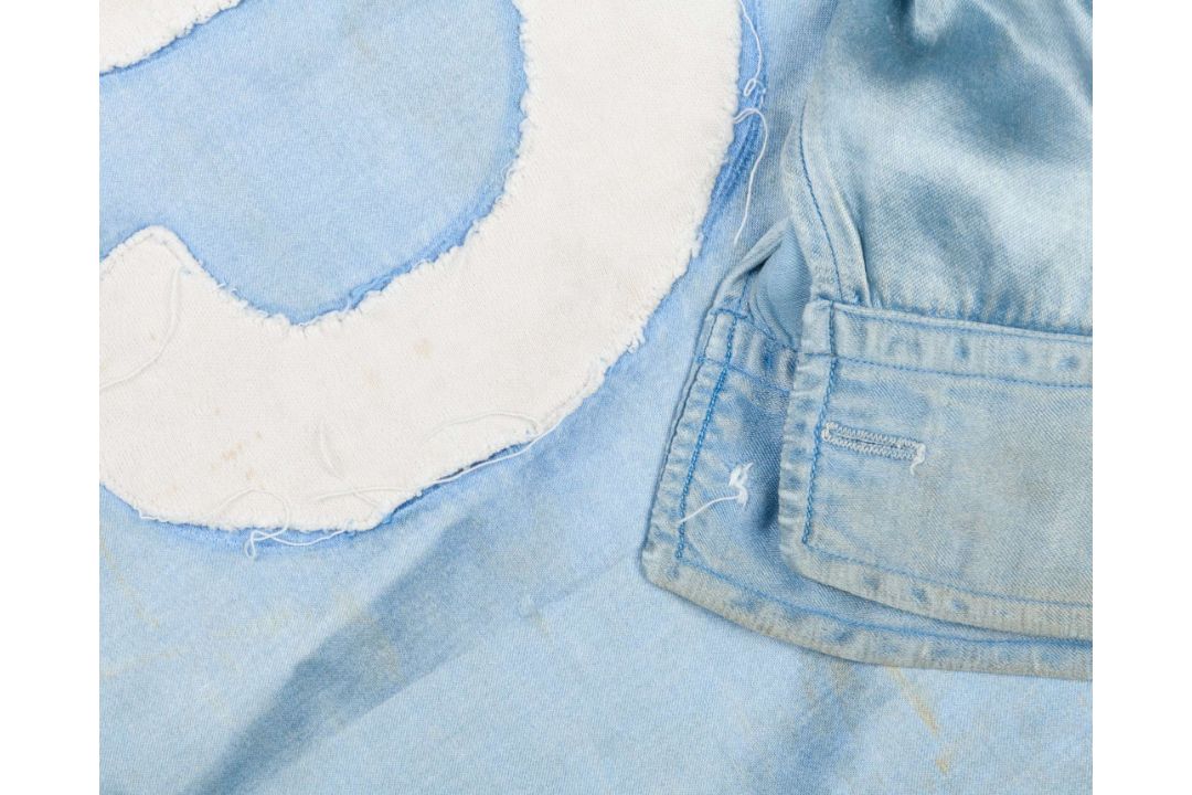 Billy Sowden rare sky-blue and white No.9 Manchester City match worn shirt, 1953 - Image 4 of 4