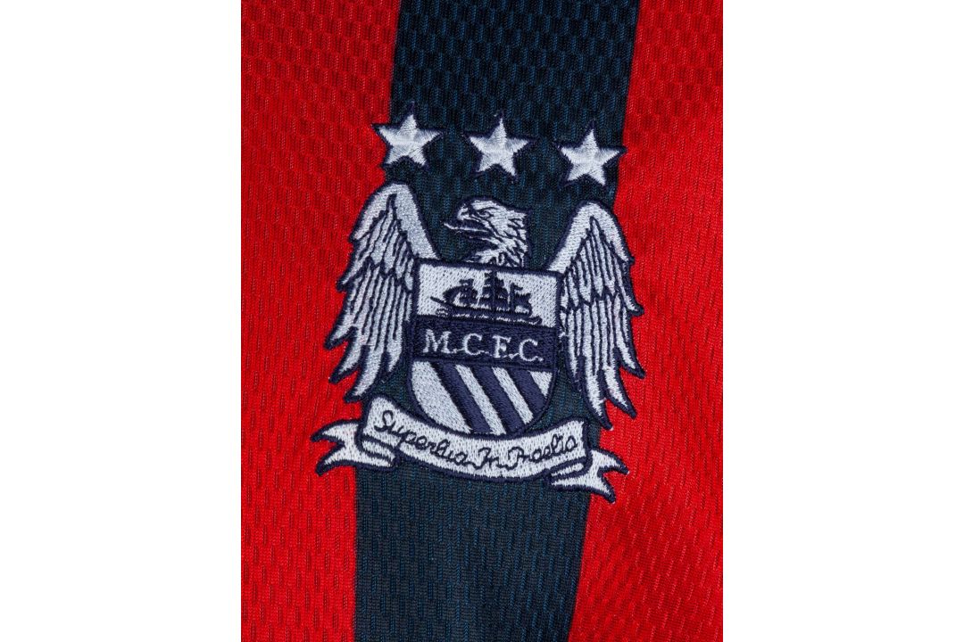Lee Peacock black and red No.24 Manchester City match worn short-sleeved shirt, 1999 - Image 3 of 5