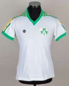 Sammy McIlroy white and green No.4 Republic of Ireland match worn shirt, 1978