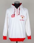 Sammy McIlroy white and red Manchester United 1977 Charity Shield training top