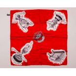 A Manchester United satin scarf to commemorate 1968 European Cup final