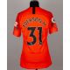 Ederson orange and black No.31 Manchester City match worn short-sleeved shirt, 2019 - Image 2 of 5