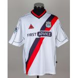 Marc Vivien Foe white, red and black No.23 Manchester City short-sleeved shirt, 2002-03