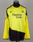 Stephen Ireland yellow and black No.38 Manchester City short-sleeved shirt, 2005-06