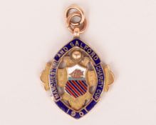 Billy Holmes 9ct gold and enamel Manchester Charity Cup, 1901