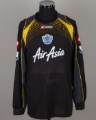 Paddy Kenny black and yellow No.1 Queens Park Rangers match worn long-sleeved shirt, 2012