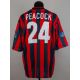 Lee Peacock black and red No.24 Manchester City match worn short-sleeved shirt, 1999 - Image 2 of 5