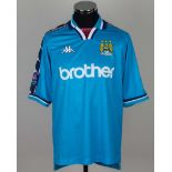 Blue and white No.10 Manchester City short-sleeved shirt, 1997-99