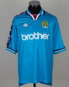 Blue and white No.10 Manchester City short-sleeved shirt, 1997-99